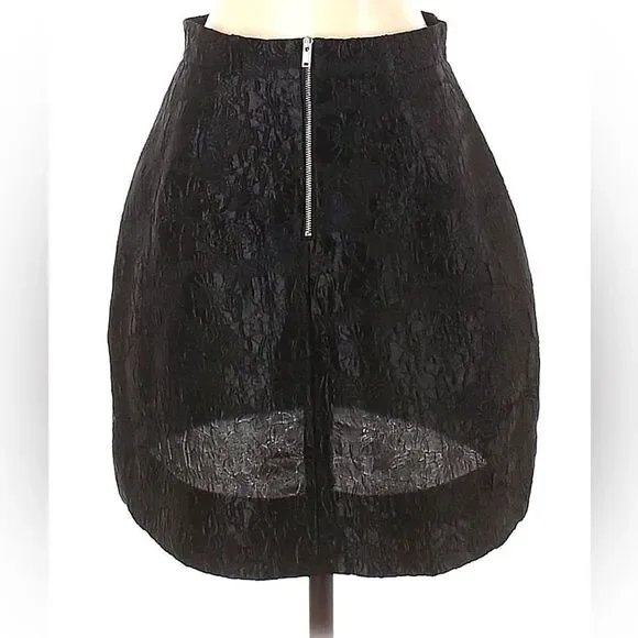 NWT & Other Stories Jacquard Pelmet Mini Skirt in Black - Picture 4 of 6